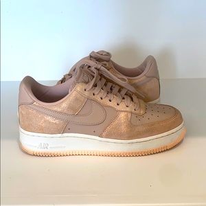 Blush Nike Air Force 1s. Size 8.